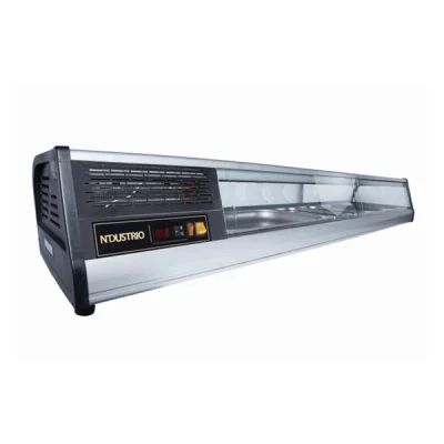 Ndustrio SCR-140 Bombe Camlı Soğutmalı Set Üstü Saladbar GN 1/4 6 Küvetli