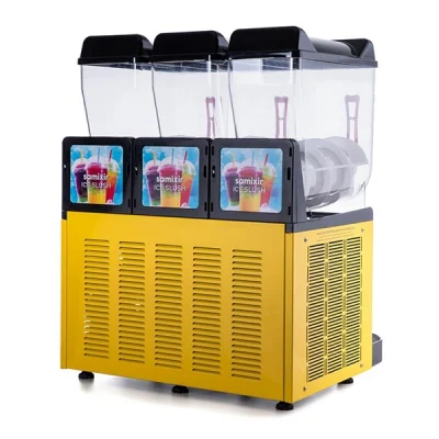 Samixir 12 + 12 + 12 L Slush Triple Buzlu İçecek Dispenseri Sarı