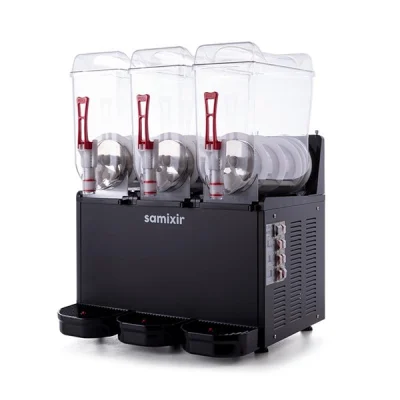 Samixir 12 + 12 + 12 L Slush Triple Buzlu İçecek Dispenseri Siyah