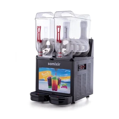 Samixir 12 + 12 L Slush Twın Allure Buzlu İçecek Dispenseri Siyah