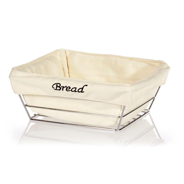 Biradlı Brd-Hw180B Beyaz Bezli Kare Ekmek Sepeti 22X22X9 Cm