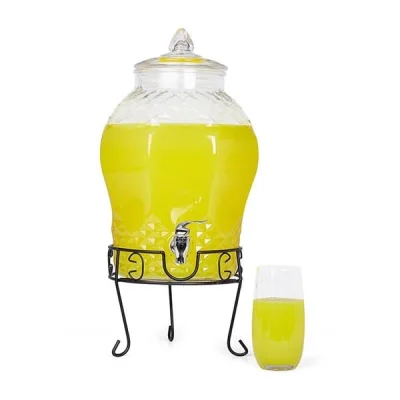 Biradlı Grv-0011 Cam Şerbetlik Musluklu 10 LT