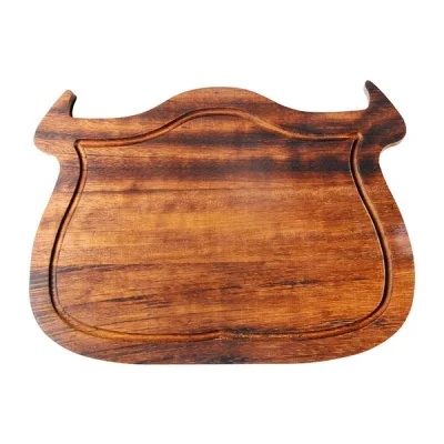 Biradlı Grv-1795 İroko Steak Sunum Tahta 37x27 Cm