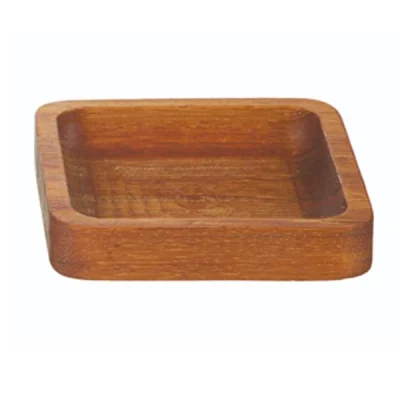 Biradlı Grv-1901-1 Iroko Kare Sosluk-Çerezlik 6x6 Cm