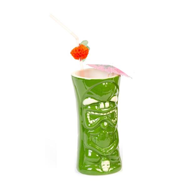 Biradlı Grv-20212 Seramik Tiki Mug 8x17,5 Cm 440 Cc Yeşil