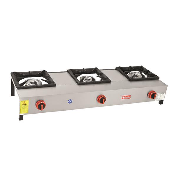 Himaksan LKK-3 CE 3Lu Lokanta Ocağı Yüksek  Ayak Gazlı Lpg-Ce