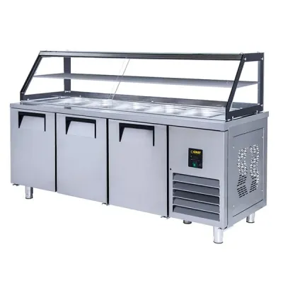 Gast CSB1300 3 Kapılı Camlı Servis Buzdolabı
