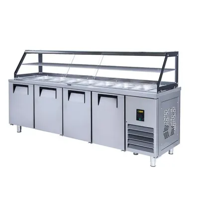 Gast CSB1400 4 Kapılı Camlı Servis Buzdolabı