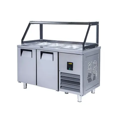 Gast CSBBM2150C 2 Kapılı Camlı Servis Buzdolabı & Bein Merie
