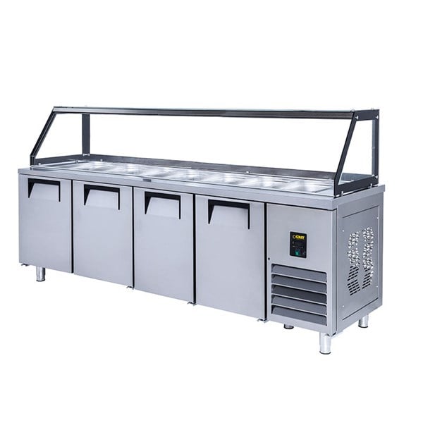 Gast CSBBM3200C 3 Kapılı Camlı Servis Buzdolabı & Bain Marie