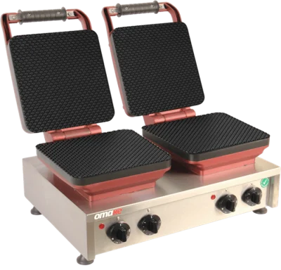 Omake Kornet Zamanlayıcılı Manuel Waffle Makinesi