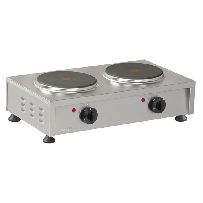 Omake Set Üstü Elektrikli Çiftli Ocak 53x33x16 Cm