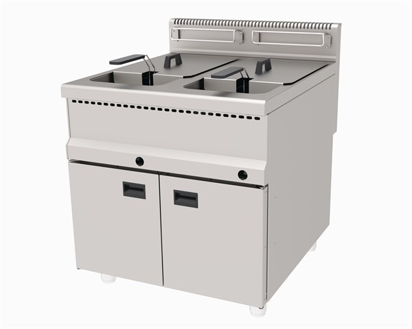 Atalay  AGF-890 Gazlı Fritöz 60 Litre Ce Belgeli Alt Dolaplı 80x90x85