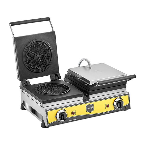 Remta W13 16 cm Çiftli Çiçek Model Waffle Makinesi