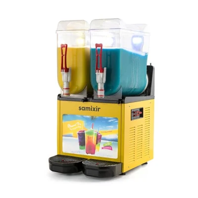 Samixir 12 + 12 L Slush Twin Allure Buzlu İçecek Dispenseri Sarı