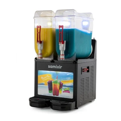 Samixir 12 + 12 L Slush Twın Allure Buzlu İçecek Dispenseri Siyah