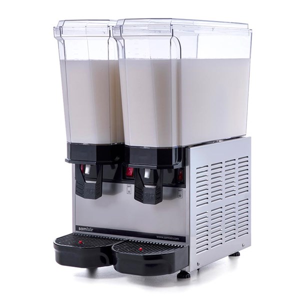 Samixir 20 + 20 L Klasik Twin Karıştırıcılı Soğuk İçecek Dispenseri Inox