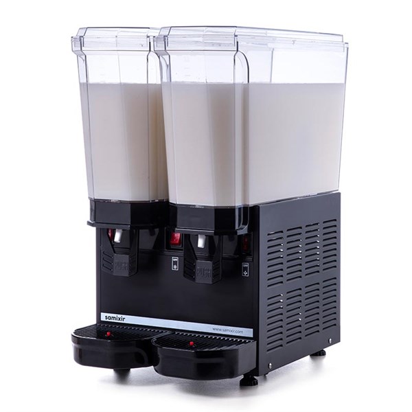 Samixir 20 + 20 L Klasik Twin Karıştırıcılı Soğuk İçecek Dispenseri Siyah