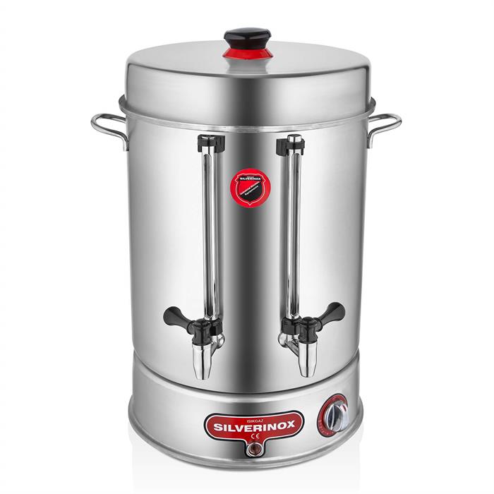 SilverInox 2011 80 Bardak Çevirmeli Metal Musluklu Çay Makinesi 9 lt