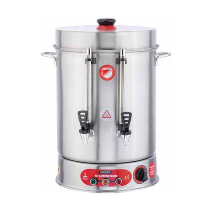 SilverInox 2036 400 Bardak İkazlı Metal Musluklu Çay Makinesi 36 lt
