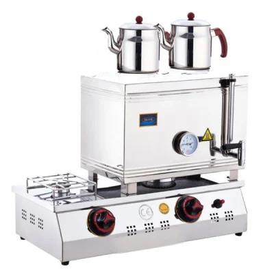 SilverInox 2065 40 Model 2 Demlikli Çift Taban Kaynaklı LPGli Çay Ocağı