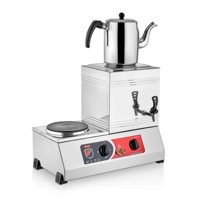 SilverInox 2080 15 Model 1 Demlikli Kaynaklı Elektrikli Çay Ocağı