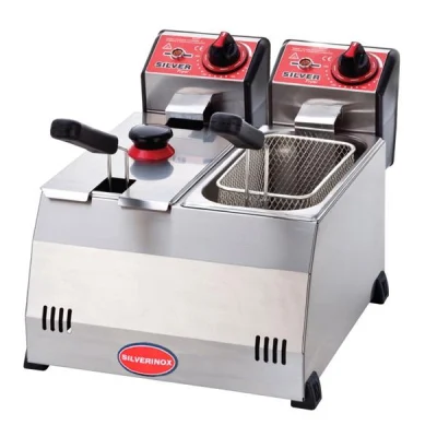 SilverInox 2141 Elektrikli Fritöz 3+3 Lt