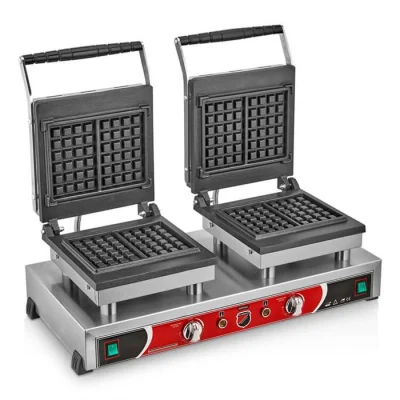 SilverInox 2148 Çiftli Kare Waffle Makinesi