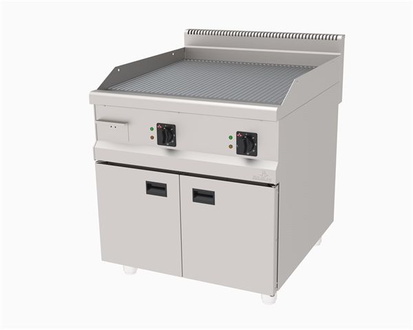 Atalay AEI-890-N CR Elektrikli Pleyt Izgara Oluklu Yüzey Alt Dolaplı 80x90x85