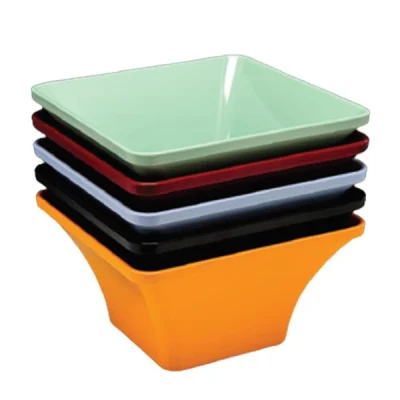 Zicco K-1407 Köşeli Melamin Kase 27x27x14,5 Cm Kırmızı