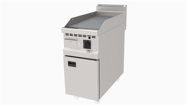 Atalay AGI-490-N-CR Gazlı Pleyt Izgara Oluklu Yüzey Ce Belgeli Alt Dolaplı 40x90x85