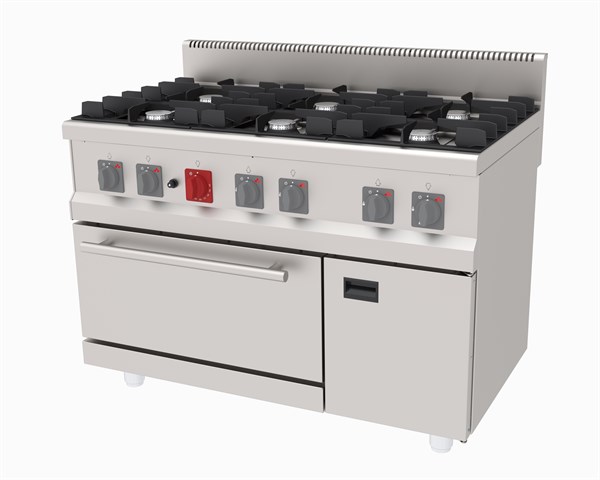 Atalay AGK-1270 Kuzine 6 lı Gazlı Fırınlı Kuzine Ce Belgeli 120x70x85