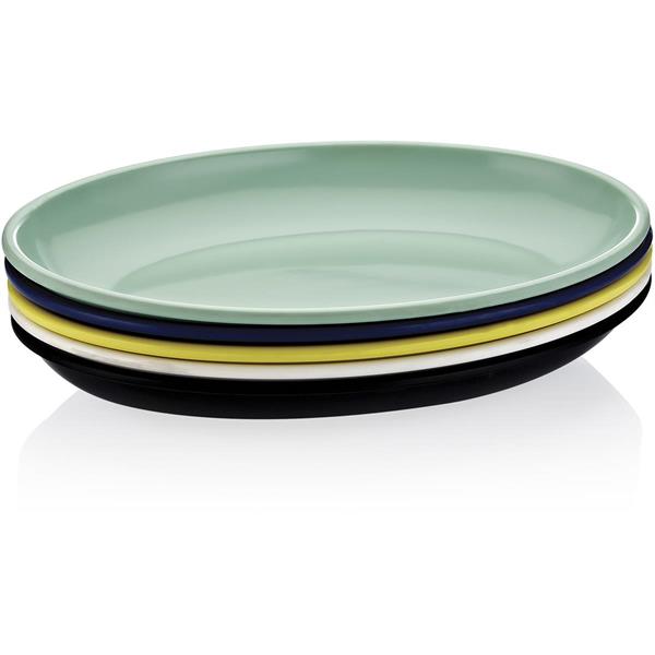 Biradlı Fts-1958 Melamin Tabak Oval 55X39X6 Cm Mavi