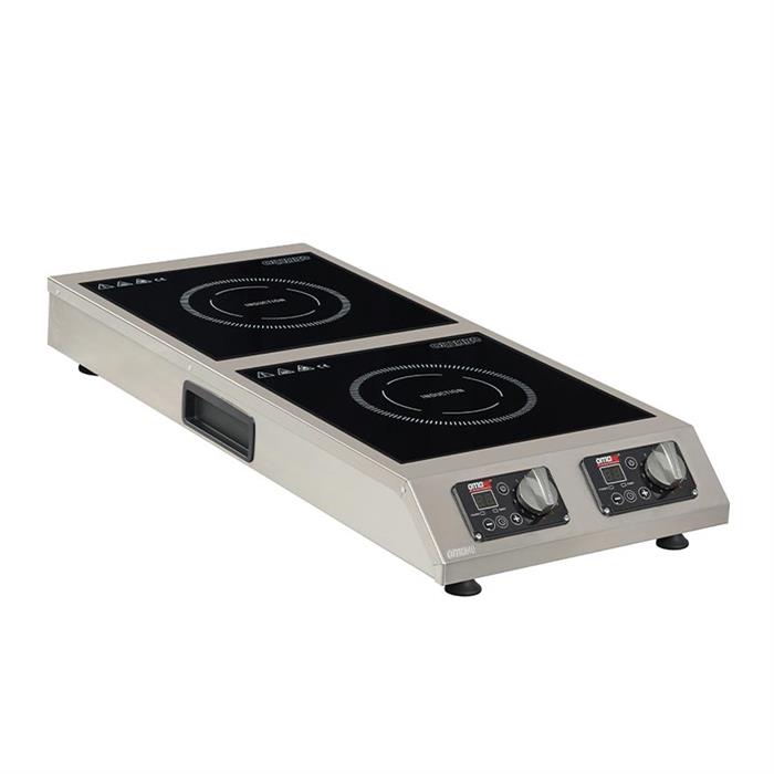 Omake 2x3500W Cam Yüzeyli Elektrikli Dikey Çiftli İndüksiyon Ocak