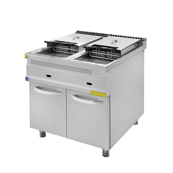 Turhan Çelik TC.9FG800 Çiftli Gazlı Fritöz 800x930x850
