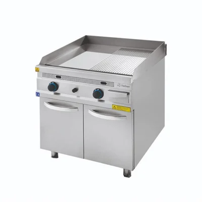Turhan Çelik TC.9IGK800 80'lık Gazlı Krom Izgara Alt Dolaplı Krom Kaplı 800x930x850
